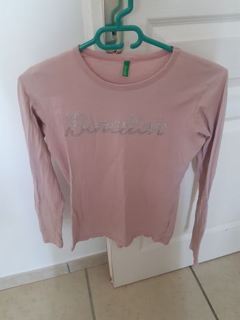 Haut pull fin à manches longues / Benetton / taille 13-14 ans