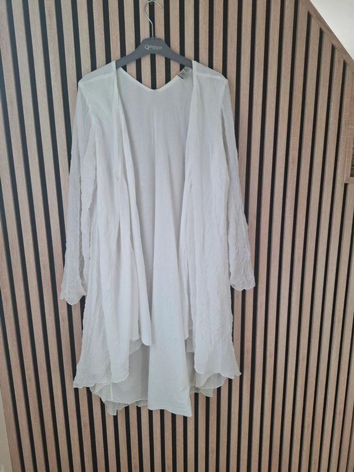 Veste longue blanche Mais il est où le soleil ? T 40 - photo numéro 4