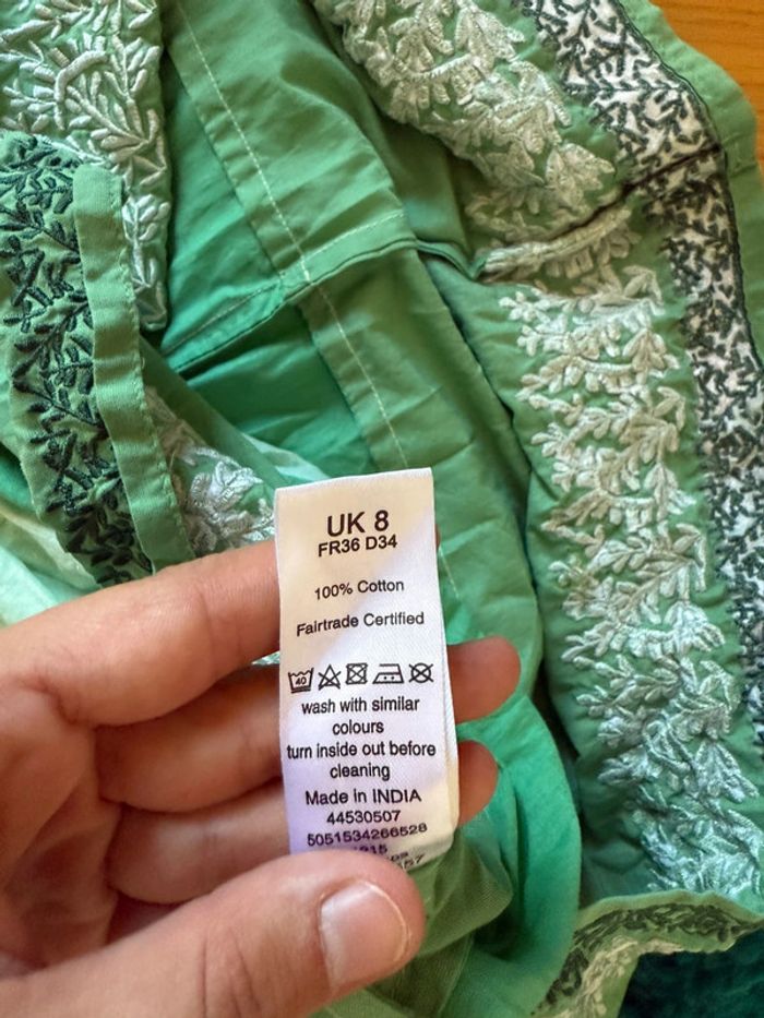 Robe verte en très bon état taille S warehouse - photo numéro 8