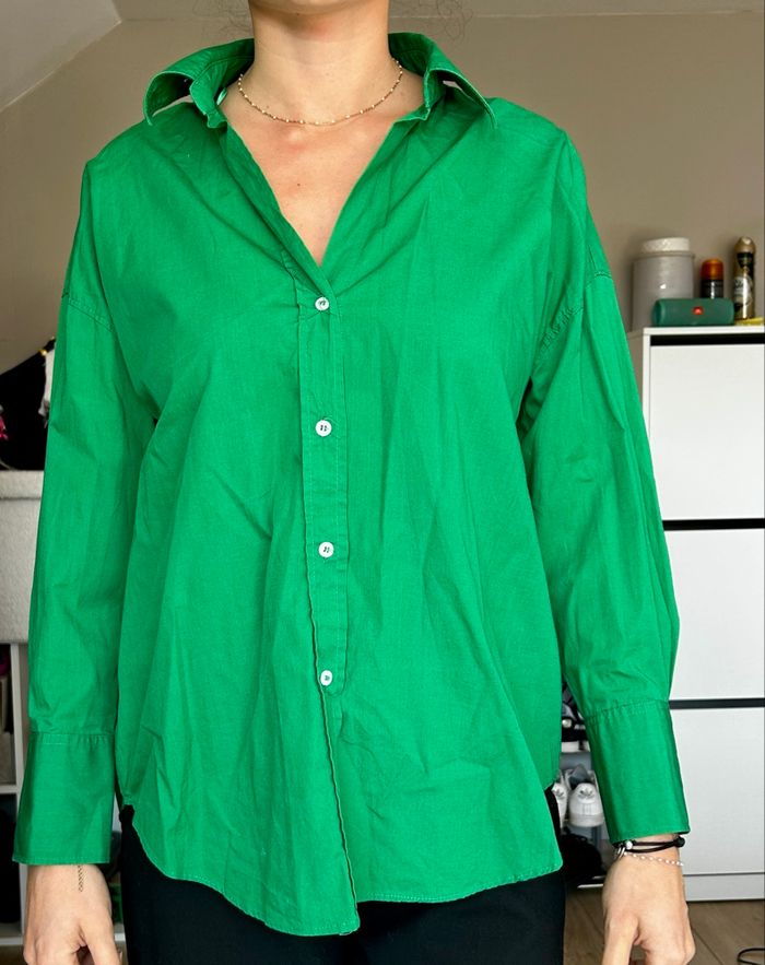 Chemise verte Zara - photo numéro 4