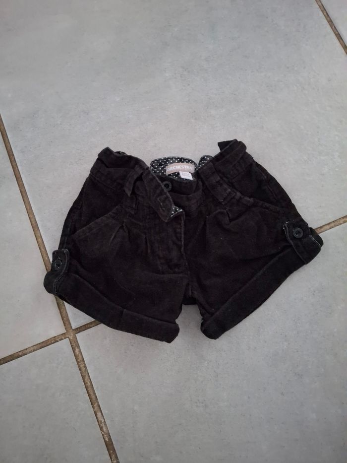 Short en velours  noire