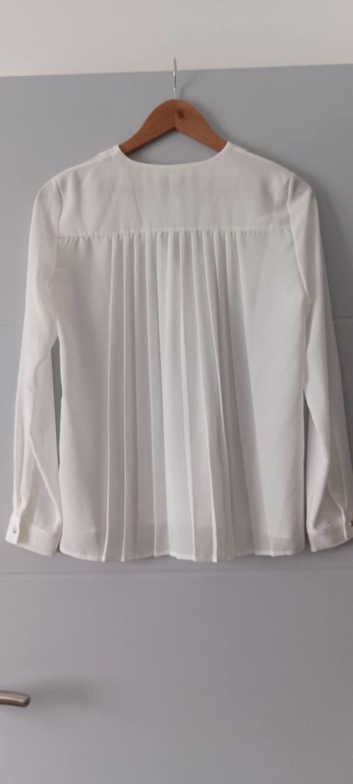 Chemise Blouse blanche à boutons "Esprit" Taille 34 - photo numéro 2