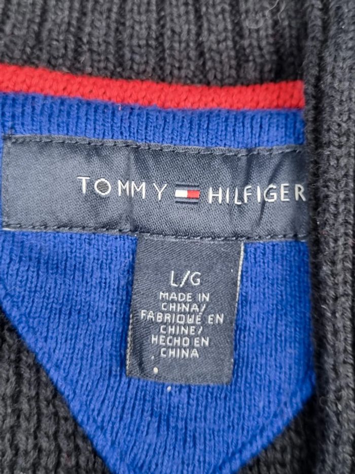 Pull col châle Tommy Hilfiger – Noir – Taille L Hommes (mesures en photos) - photo numéro 6