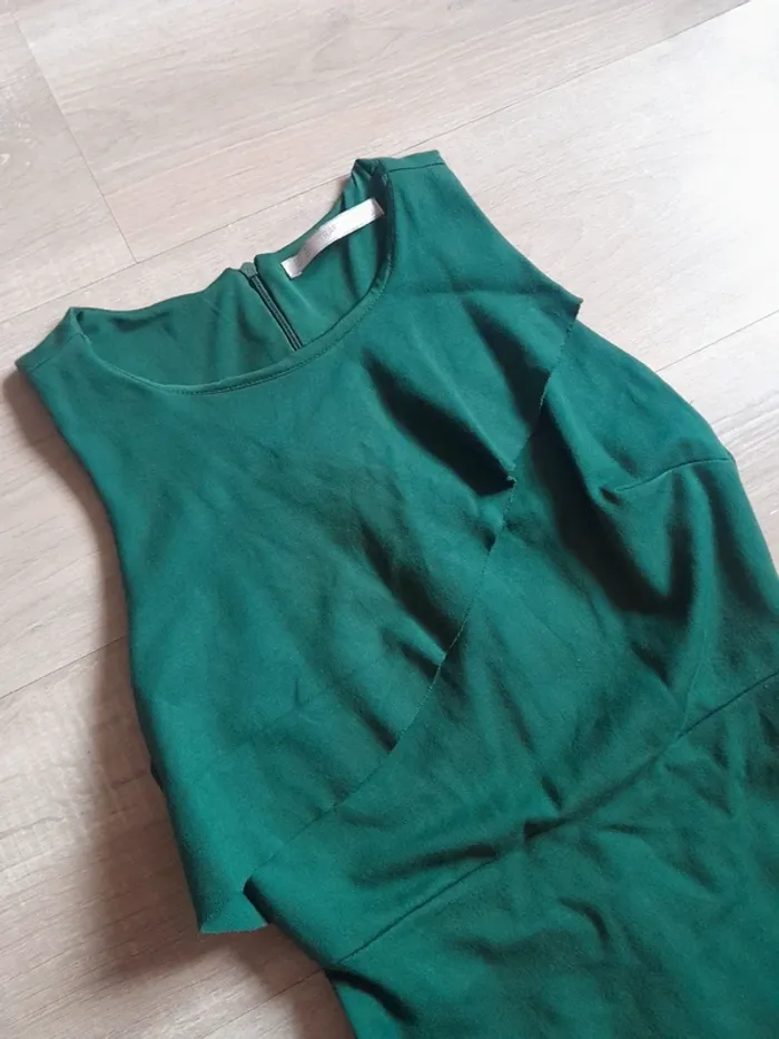 Robe vert émeraude zara - photo numéro 5