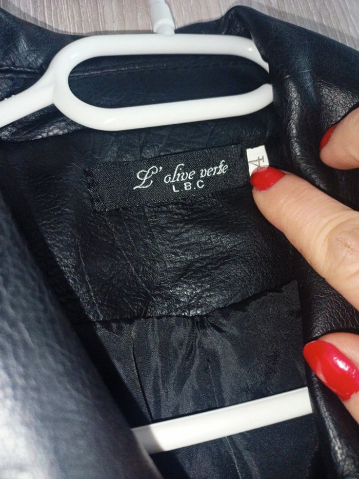 Veste simili cuir femme - photo numéro 3
