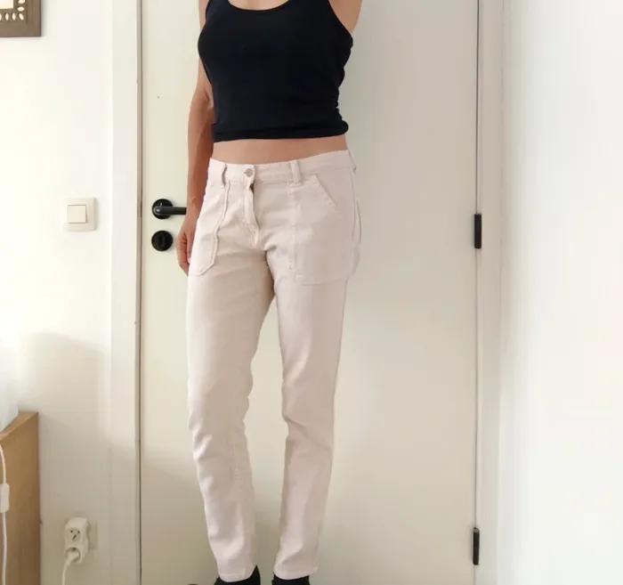 Beau pantalon jean Ba&sh rose pâle classique 38 - photo numéro 2
