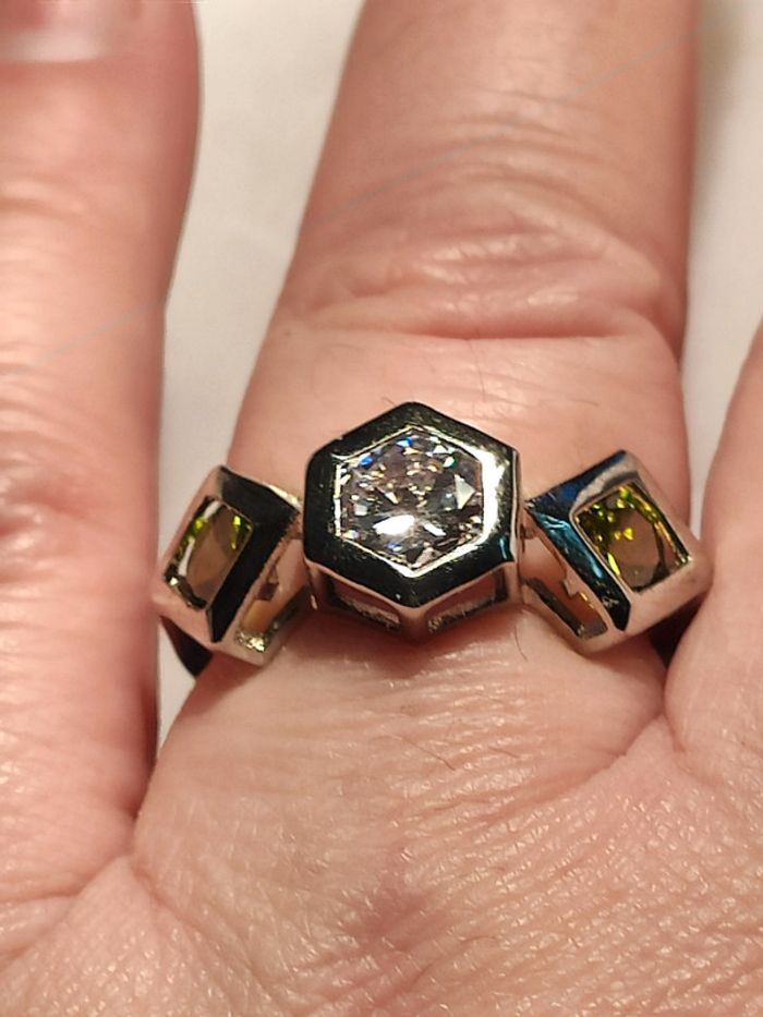 Bague acier et cristaux - photo numéro 6