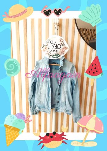 Veste jean clair tex 9/10ans