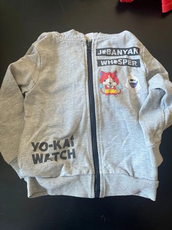 Gilet zippé yo kai watch 4 5 ans