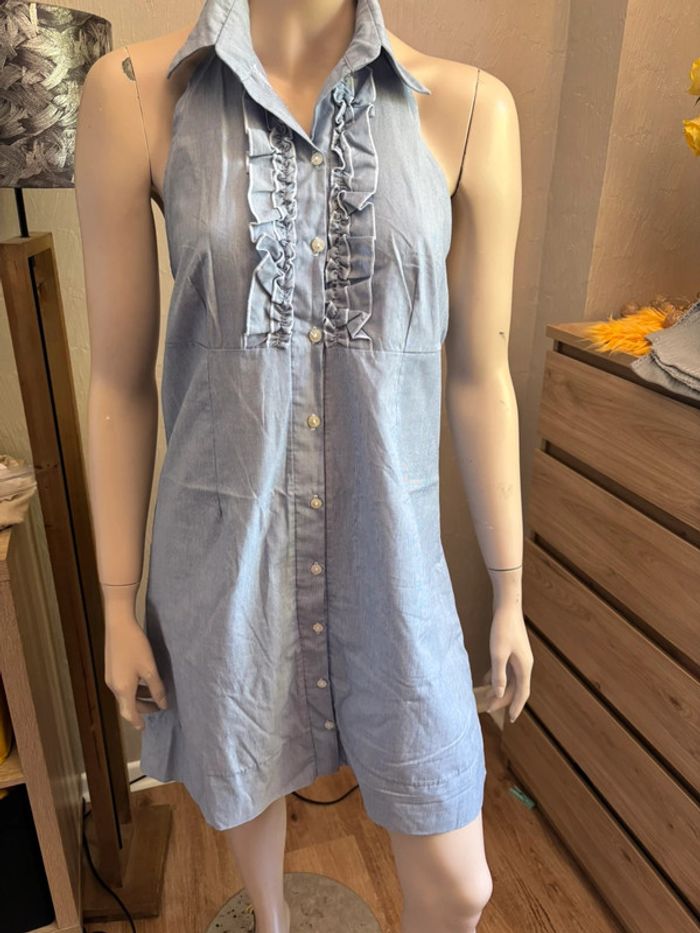 Robe chemise bleue - photo numéro 2