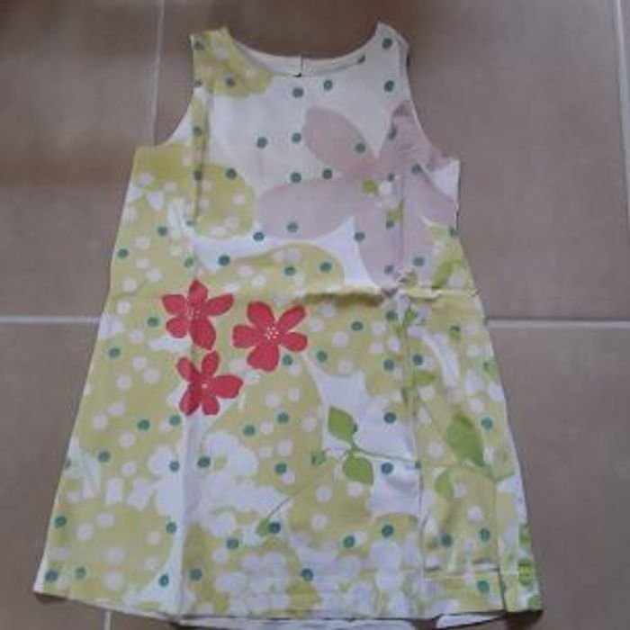Robe été blanc multicolore 4 ans VERTBAUDET TBE