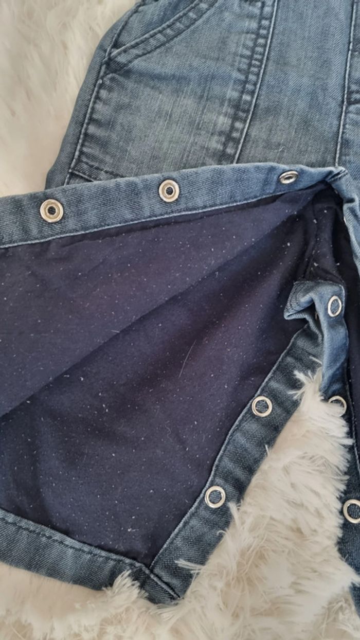 Salopette doublée en jean Du Pareil Au Même DPAM 12mois - photo numéro 4