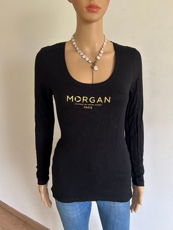Haut noir et doré à manches longues Morgan taille L bon état (taille petit)