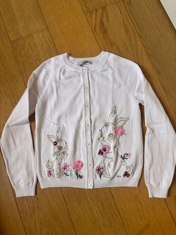 Gilet à boutons lapins C&A 9 ans 