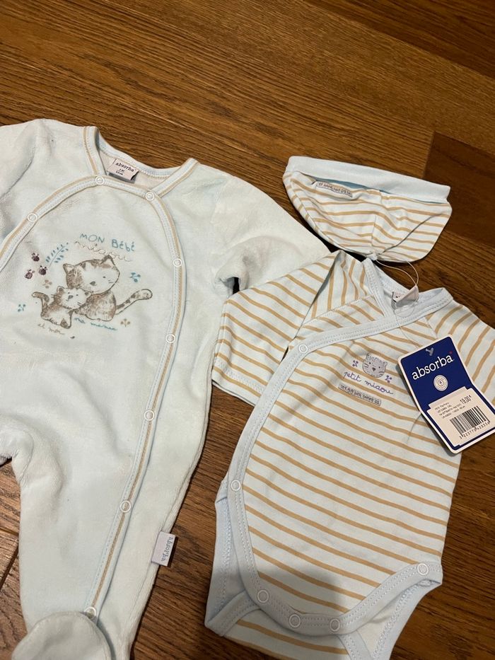 Pyjama body bonnet 1 mois absorba - photo numéro 3