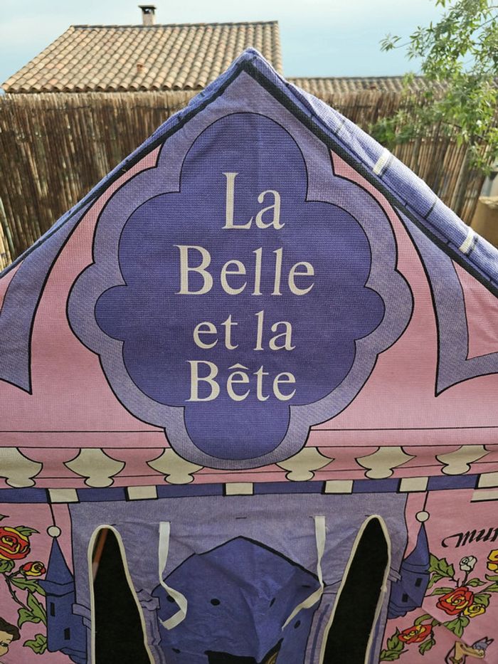 Cabane maison en toile la belle et la bête mundia disney vintage - photo numéro 2