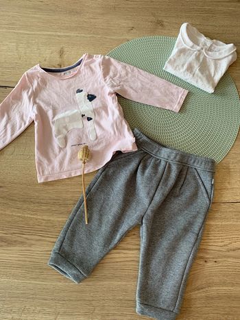 Ensemble chaud fille lama pentalon pailleté et 2 hauts - 12 mois - obaibi