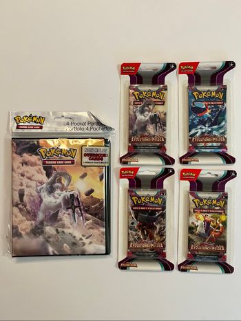 Lot boosters et portfolio Pokémon évolution à Paldea