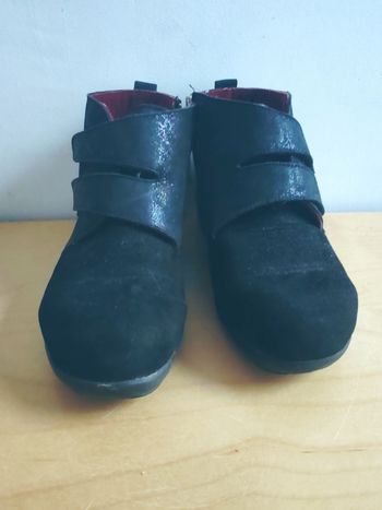 Chaussures à scratch en daim pour pied qui gonfle taille 38