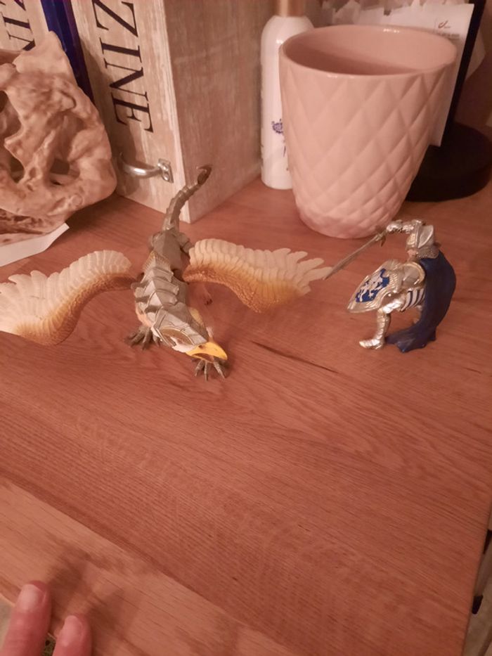 Schleich griffon + guerrier - photo numéro 3