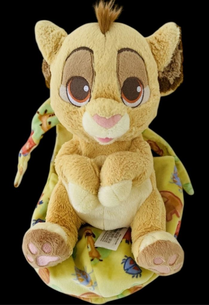 ❤️ Peluche Doudou Couverture Roi Lion Simba Disney Store Disneyland Paris - photo numéro 2