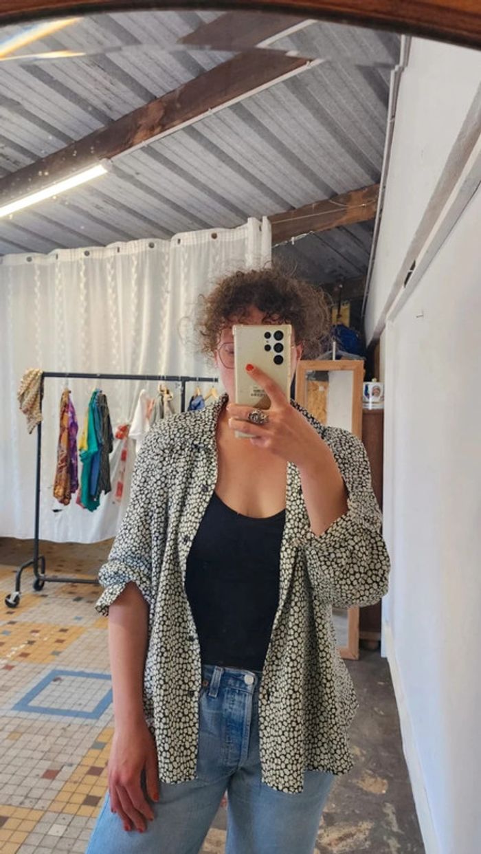 Adorable blouse à fleurs fluide vintage 80s - photo numéro 8