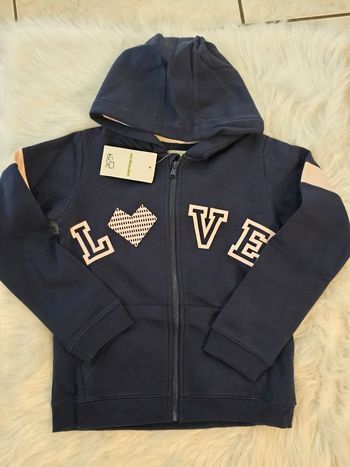 NEUF (non porté)🩷😍🤩 superbe sweat zippé 10 ANS fille 🩷🤩😍