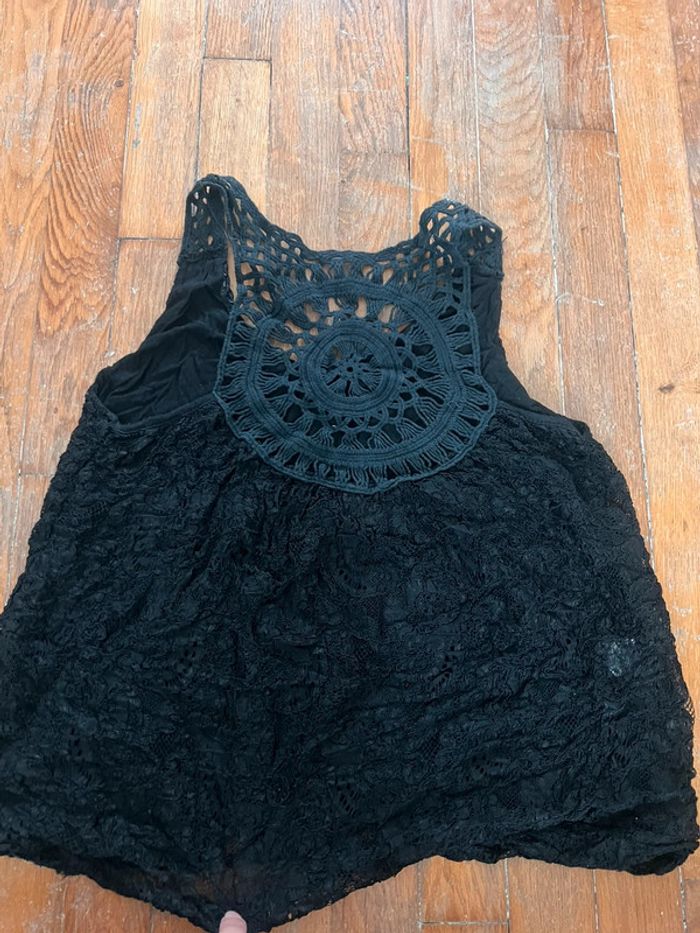 Débardeur dentelle noir dos nu taille M - photo numéro 2