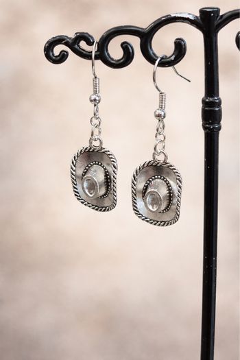 Boucles d’oreilles chapeau de cowboy country 