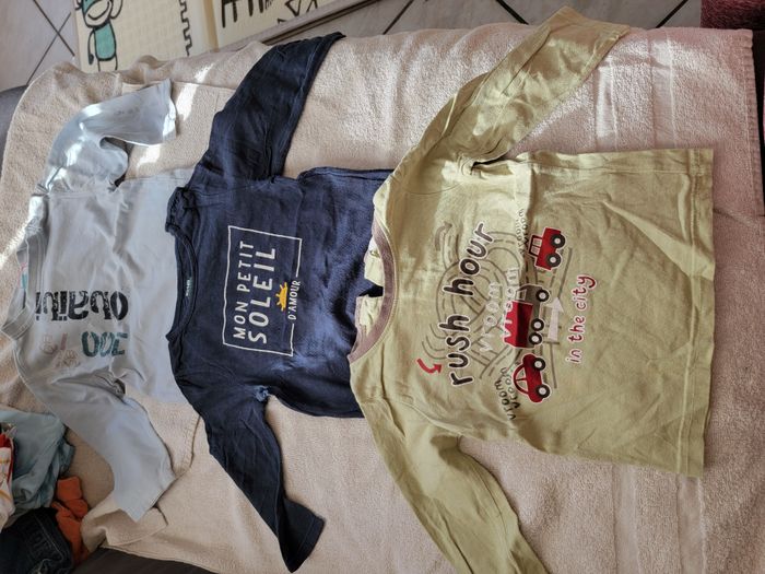 Lot de 5 tee-shirts manches longues 18 mois garcon - photo numéro 4