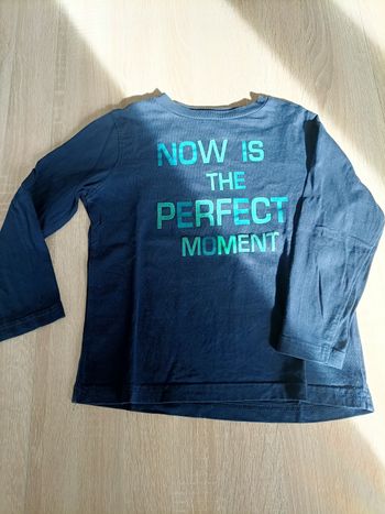 T-shirt manches longues bleu marine - 6 ans garçon