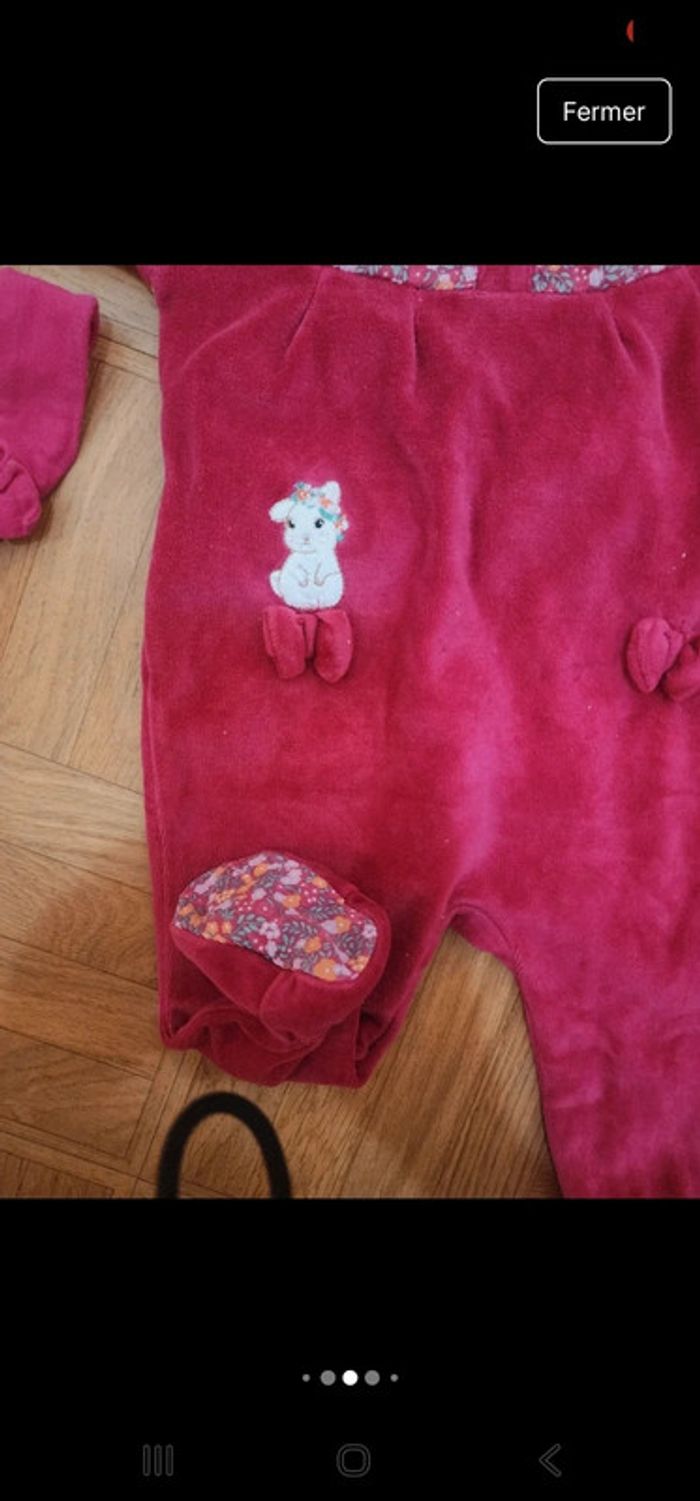 Pyjama fleuri rose - photo numéro 2