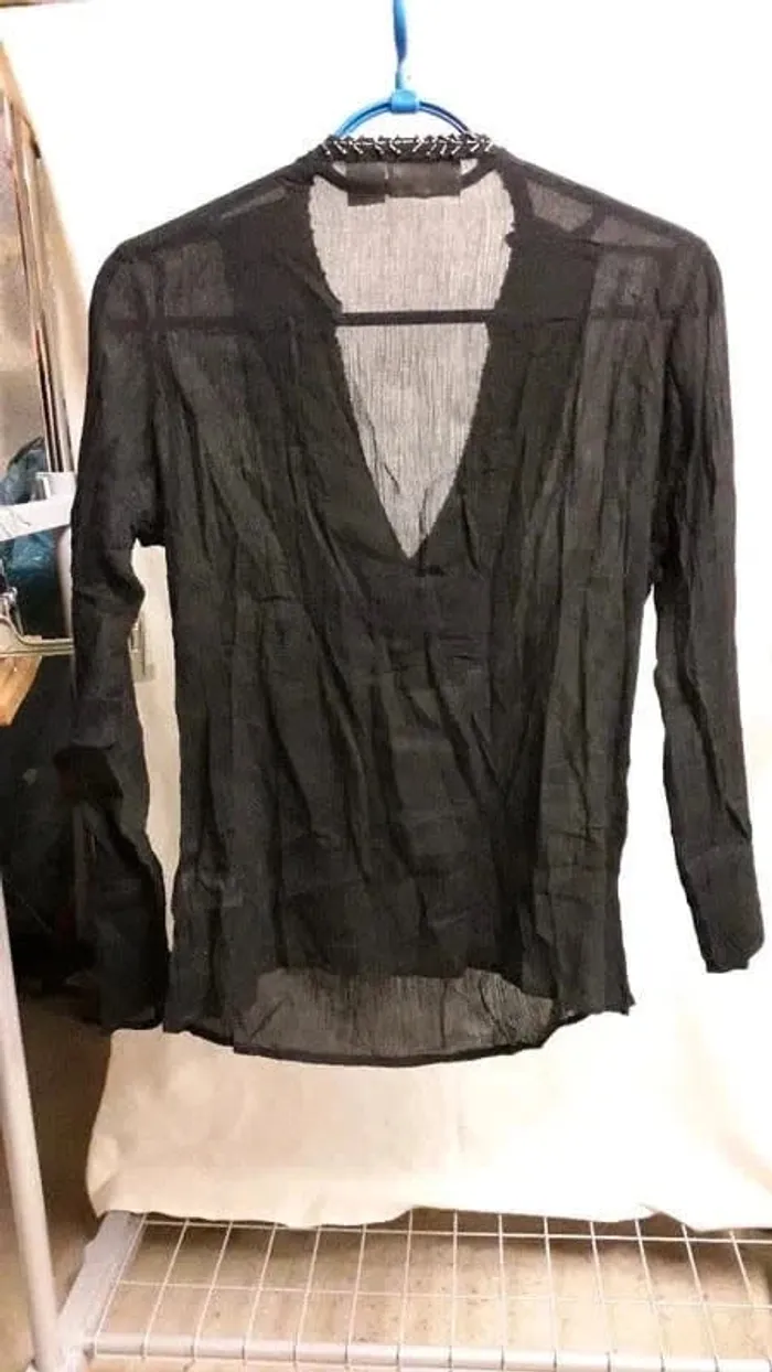 Blouse en voile noir M / 38 - photo numéro 3