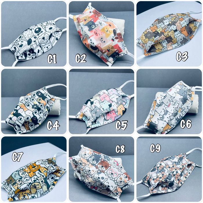 masque enfant réutilisable et lavable en tissus coton 3 épaisseurs - photo numéro 6