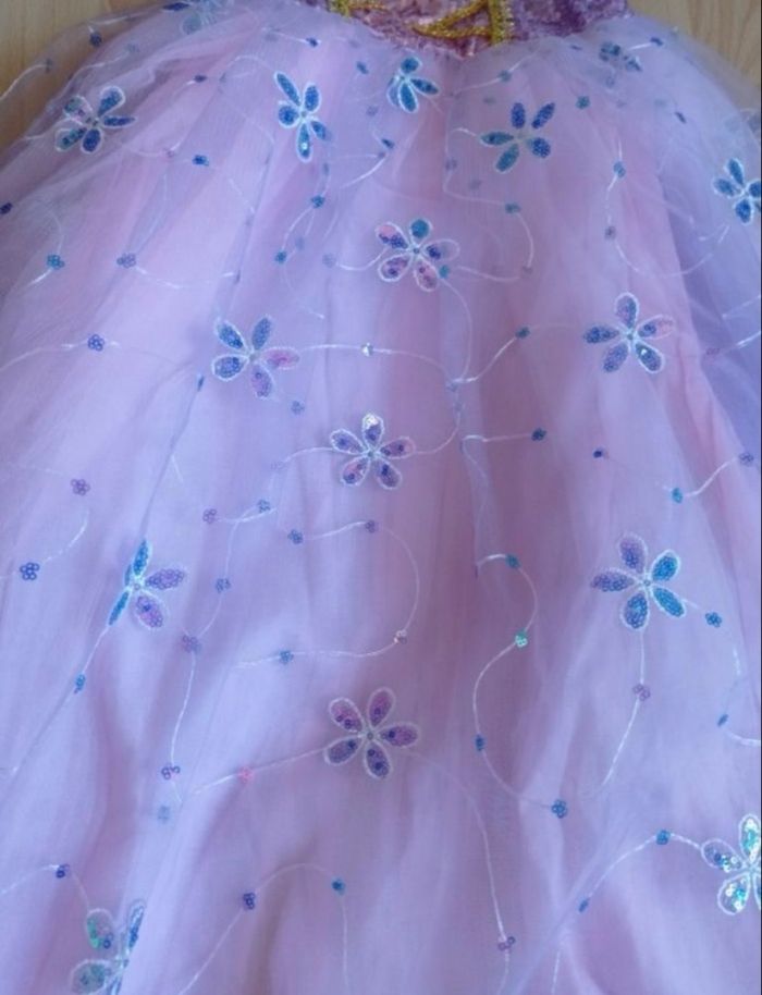 Déguisement princesse raiponce paillette 5-6ans - photo numéro 6
