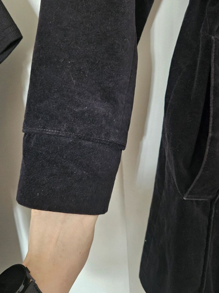 Veste longue en velours noir Wallis - photo numéro 6