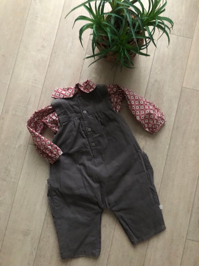 Ensemble gris et rouge fille Obaibi - photo numéro 3