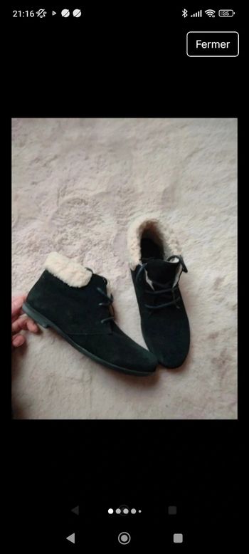 Bottines noires fourrées taille 37 neuves 