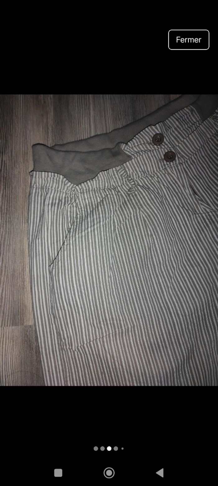 Pantalon fin en coton femme - photo numéro 3