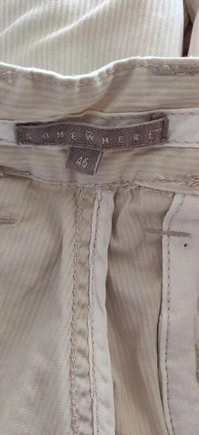 Pantalon homme beige crème Somewhere 46 - photo numéro 4