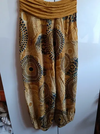 Pantalon Aladin fond moutarde