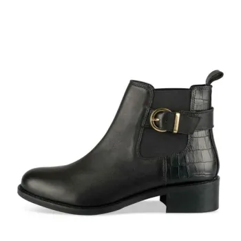 Bottines Atelier Mégis élégante Noir Cuir Véritable à boucle Femme Taille 38 Neuf