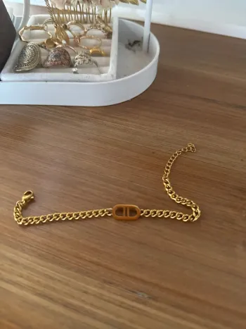 Bracelet acier inoxydable doré