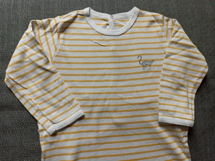 Pyjama coton rayé Petit Bateau 24m en TBE - photo numéro 3