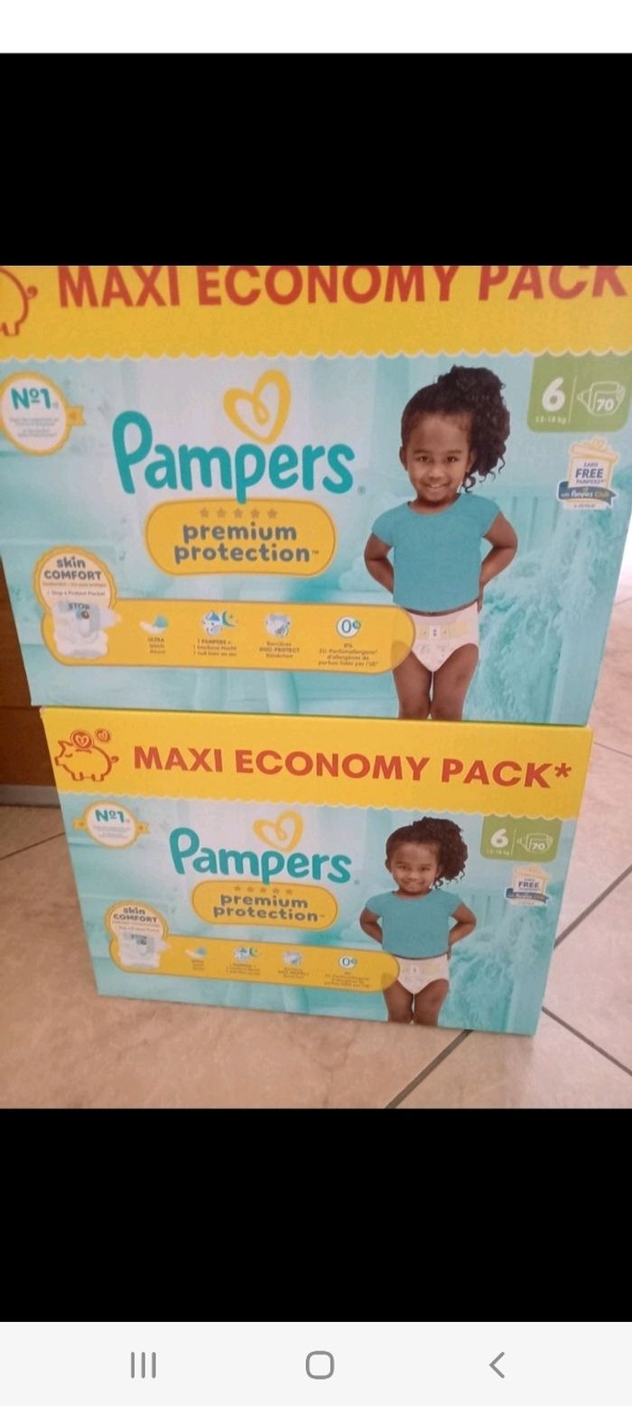 140 couches pampers premium protection taille 6