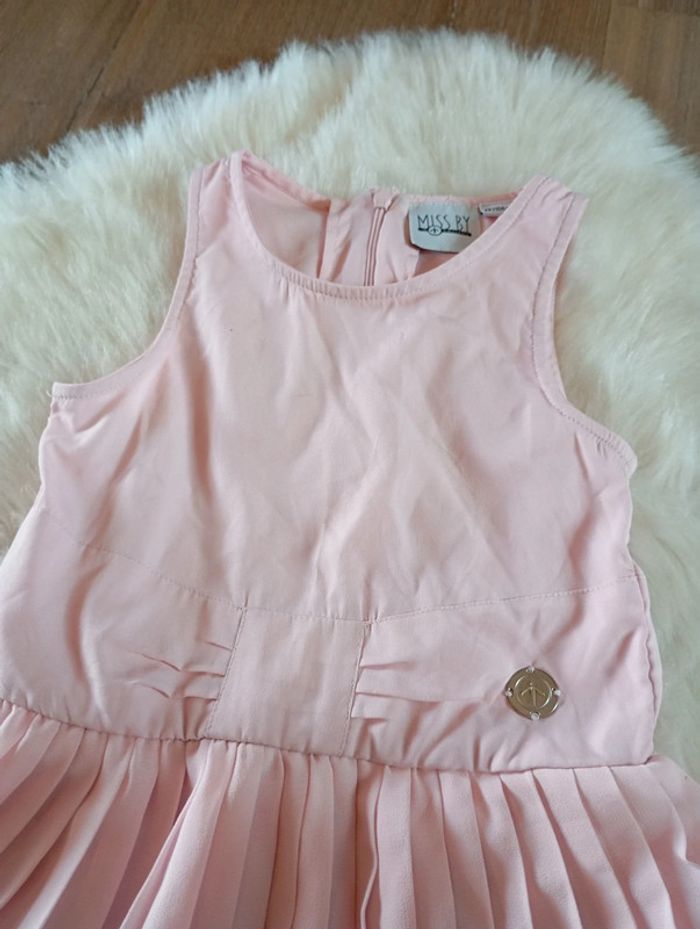 Miss by mosquitos 🦟 robe chic cérémonie plissée rose 4 ans - photo numéro 3