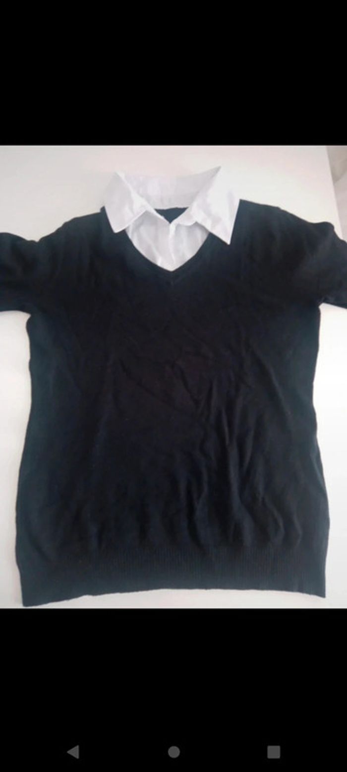 Pull col chemise femme - photo numéro 3
