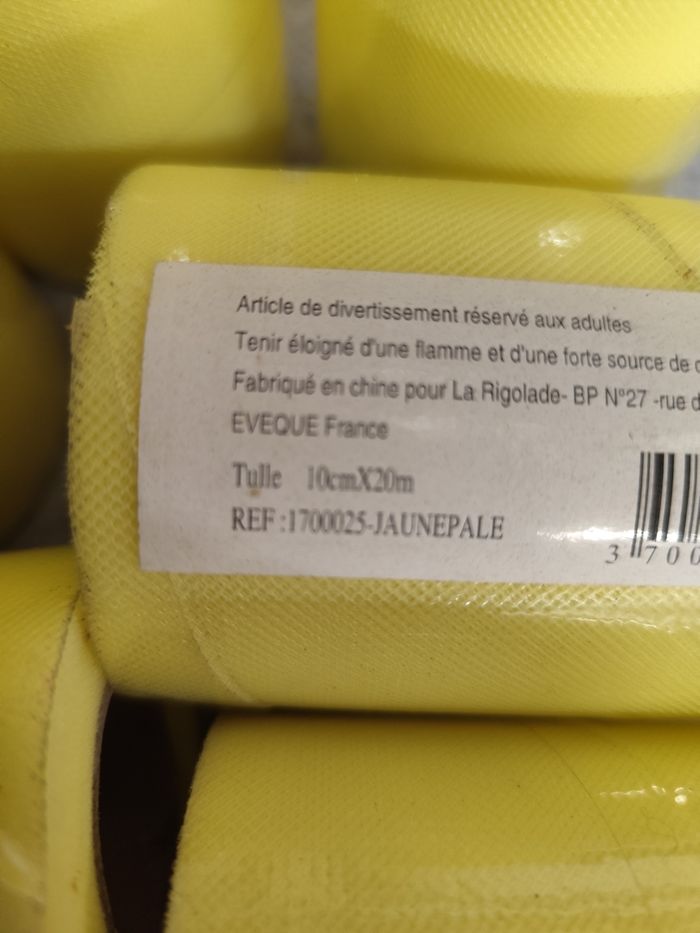 6 bobine de tulle jaune - photo numéro 3