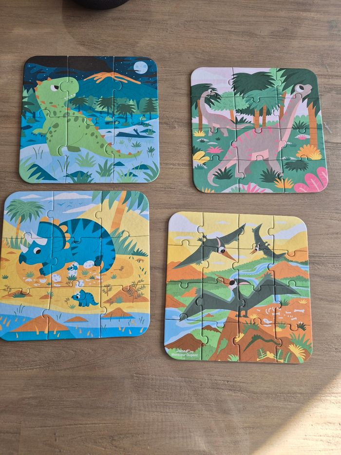 Lot de 4 Puzzle évolutifs- Dinosaures - photo numéro 3
