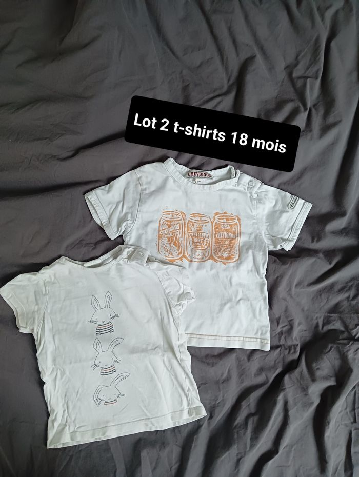 Lot 2 t-shirts 18 mois